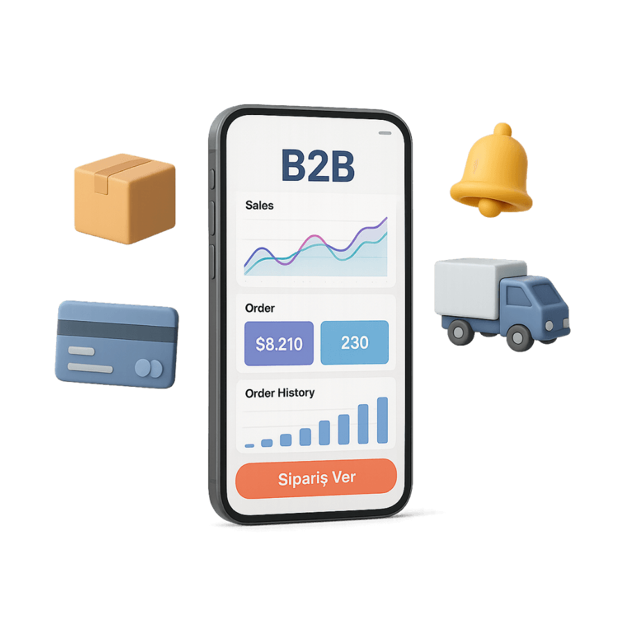 Mobil Uyumlu B2B Sistemler: Bayinizin Cebinde Olun